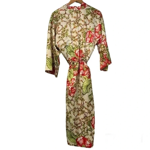 Natori slip dress and kimono robe set “silk” polyester sz medium - Picture 3 of 7